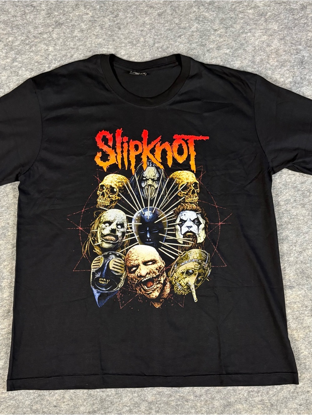 Slipknot Nu Metal Rock Band Men's Graphic Print Black T-Shirt XL